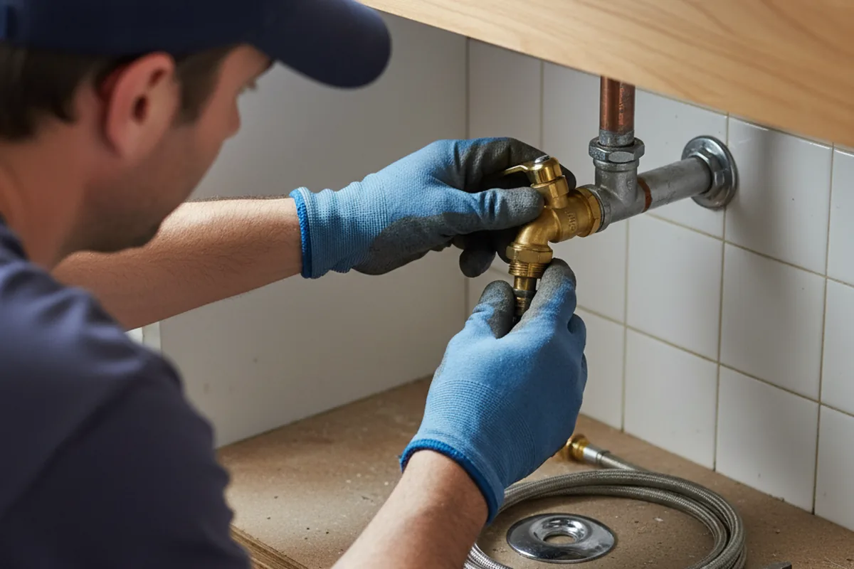 Shutoff valve and fitting work during Faucet and Fixture Repair in Montague